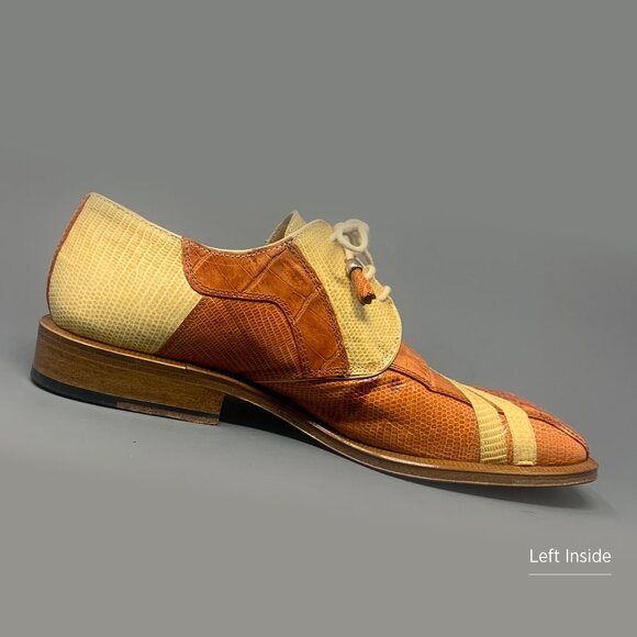 *RARE* David Eden Exotic Crocodile & Lizard / Assymetric Accent Upper, Men’s 8.5 - Picture 6 of 14